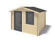 ALTANKA - Abri de jardin en bois - 7.5m2 - 3x2.5m - Ep. 28mm - Couleur: naturel - DOM755 - vignette