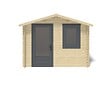 ALTANKA - Abri de jardin en bois - 7.5m2 - 3x2.5m - Ep. 28mm - Couleur: naturel - DOM755 - vignette