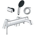 GROHE - Pack mitigeur bain douche mécanique Essence + douchette ronde  2 jets + flexible + support - vignette
