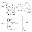 GROHE - Pack mitigeur thermostatique Grohtherm 800 avec colonnettes + Douchette 1 jet Vitalio Get Stick + Flexible 1750 mm et support - vignette