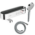 HANSGROHE - Pack mitigeur bain douche thermostatique ShowerTablet Select + Flexible Isiflex + Pommeau de douche Vernis Blend Chromé - vignette
