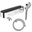 HANSGROHE - Pack mitigeur bain douche thermostatique ShowerTablet Select + Flexible Designflex + Pommeau douche Vernis Blend Chromé - vignette