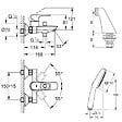 GROHE - Pack mitigeur bain douche mécanique Start Loop + douchette ronde  2 jets + flexible - vignette