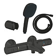 GROHE - Pack mitigeur Thermostatique bain douche Precision Start + Douchette 2 jets Vitalio Comfort 110 avec flexible et support - vignette