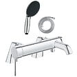 GROHE - Pack mitigeur bain douche mécanique Essence + douchette ronde  2 jets + flexible - vignette