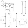 GROHE - Pack mitigeur bain thermostatique Grohtherm 2000 + Douchette 1 jet Vitalio Get Stick + Flexible et support de douche - vignette