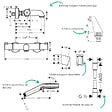 HANSGROHE - Pack mitigeur bain thermostatique Ecostat + Pommeau Crometta EcoSmart + Flexible Isiflex + Support et colonnettes Chromé - vignette