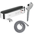 HANSGROHE - Pack mitigeur bain douche thermostatique ShowerTablet Select + Flexible Metaflex + Pommeau de douche Vernis Blend Chromé - vignette