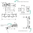 HANSGROHE - Pack mitigeur bain thermostatique Ecostat 1001 + Pommeau Crometta EcoSmart + Flexible Isiflex + Support Chromé - vignette