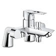 GROHE - Mitigeur mécanique Start Loop avec colonnettes + Douchette 1 jet Vitalio Get Stick + Flexible 1750 mm et support - vignette