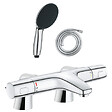 GROHE - Pack mitigeur bain douche thermostatique Precision Trend + douchette ronde 2 jets + flexible - vignette
