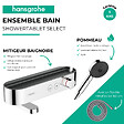 HANSGROHE - Pack mitigeur bain-douche thermostatique ShowerTablet Select + flexible Metaflex + douchette Pulsify Select 3 jets chromé - vignette