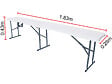 HABITAT ET JARDIN - Banc pliant en métal "Foldy" - 183 x 29 x 42 cm - Blanc - vignette