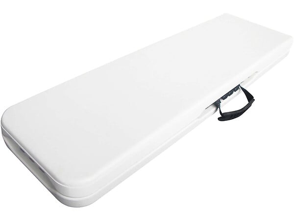 HABITAT ET JARDIN - Banc pliant en métal "Foldy" - 183 x 29 x 42 cm - Blanc - large