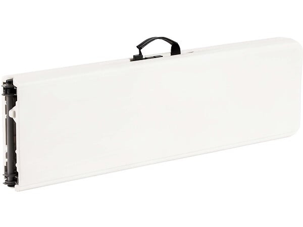 HABITAT ET JARDIN - Banc pliant en métal "Foldy" - 183 x 29 x 42 cm - Blanc - large