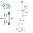 GROHE - Mitigeur douche thermostatique Precision Feel + Ensemble de douche Start 2 jets avec barre + Tablette d'angle - vignette