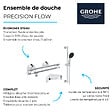 GROHE - Mitigeur douche thermostatique Precision Flow + Ensemble de douche 2 jets et barre +Tablette d'angle - vignette
