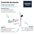 GROHE - Mitigeur douche thermostatique Precision Feel + Ensemble de douche 2 jets avec barre + Panier douche - vignette