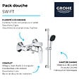 GROHE - Pack douche mécanique Swift 2023 avec ensemble de douhe Vitalio Comfort 110 - vignette