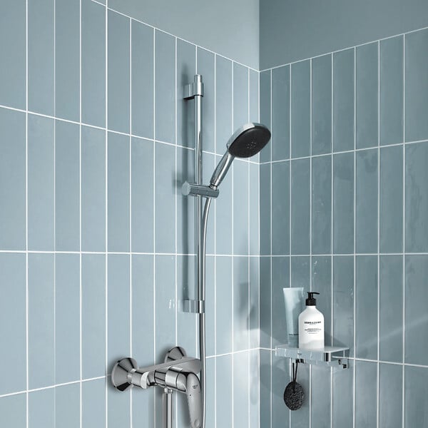 GROHE - Pack douche mécanique Swift 2023 avec ensemble de douche Vitalio Comfort 110 et tablette en angle - large