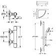 GROHE - Mitigeur douche thermostatique Precision Flow + Ensemble de dche 2 jets et barre +Tablette angle - vignette