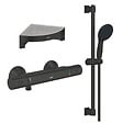 GROHE - Mitigeur douche thermostatique Precision Start + Ensemble de douche avec barre 2 jets + Tablette de douche d'angle - vignette
