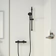 GROHE - Mitigeur douche thermostatique Precision Start + Ensemble de douche avec barre 2 jets + Tablette de douche d'angle - vignette