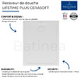 VILLEROY ET BOCH - Receveur de douche antidérapant 100 x 80  Lifetime Plus Cerasoft céramique blanc + Bonde blanc - vignette