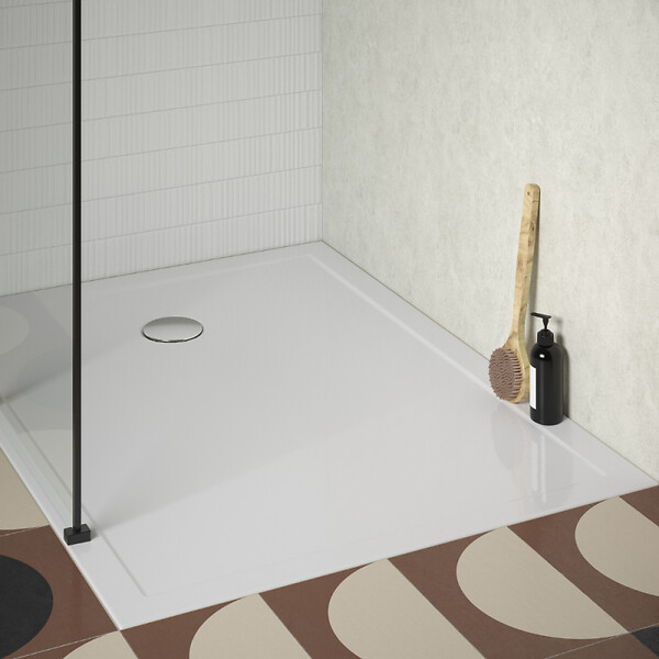 JACOB DELAFON - Receveur de douche 120 x 90 Gaspard bonde à gauche + bonde Gaspard - large