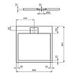 IDEAL STANDARD - Receveur de douche antidérapant Ultra Flat S I.Life recoupable avec bonde longueur 80 x 80 - vignette