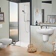 VILLEROY ET BOCH - Receveur de douche antidérapant 80 x 80  Lifetime Plus céramique blanc + Bonde blanc - vignette