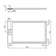 IDEAL STANDARD - Receveur de douche antidérapant Ultra Flat S I.Life recoupable avec bonde largeur 140 x 80 - vignette