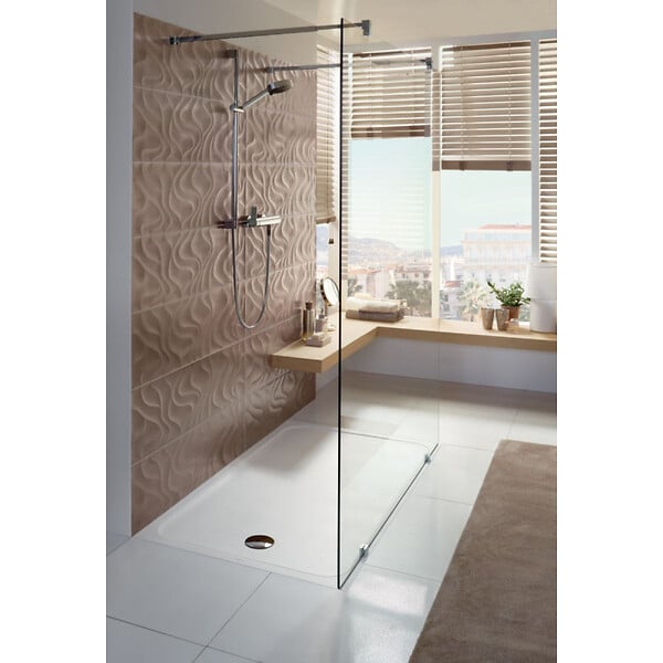 VILLEROY ET BOCH - Villeroy & Boch Lifetime Plus Receveur rectangulaire antidérapant en céramique, extra plat, 140x80x3.5cm, Blanc (6223S301) - large
