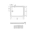 VILLEROY ET BOCH - Villeroy & Boch Lifetime Plus Receveur rectangulaire antidérapant en céramique, extra plat, 140x80x3.5cm, Blanc (6223S301) - vignette