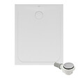 VILLEROY ET BOCH - Receveur de douche antidérapant 100 x 80  Lifetime Plus céramique blanc + Bonde chromé brossé - vignette