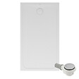 VILLEROY ET BOCH - Receveur de douche antidérapant 120 x 80  Lifetime Plus Cerasoft céramique blanc + Bonde chromé brossé - vignette