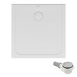 VILLEROY ET BOCH - Receveur de douche antidérapant 90 x 90  Lifetime Plus céramique blanc + Bonde chromé brossé - vignette
