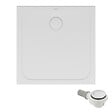VILLEROY ET BOCH - Receveur de douche antidérapant 100 x 100  Lifetime Plus céramique blanc + Bonde chromé - vignette