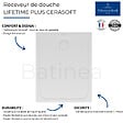 VILLEROY ET BOCH - Receveur de douche antidérapant 100 x 80  Lifetime Plus Cerasoft céramique blanc + Bonde chromé brossé - vignette