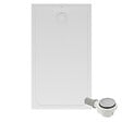 VILLEROY ET BOCH - Receveur de douche antidérapant 140 x 80  Lifetime Plus céramique blanc + Bonde chromé brossé - vignette
