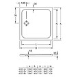VILLEROY ET BOCH - Receveur de douche antidérapant 90 x 90  Lifetime Plus céramique blanc + Bonde blanc - vignette