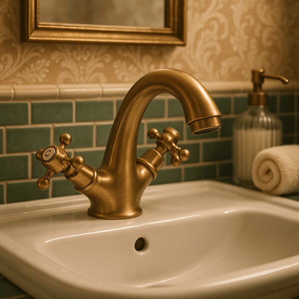OLFA - Mélangeur lavabo monotrou Tiffany Vieux Bronze - large