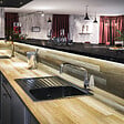 PRESTO - Mitigeur de cuisine pro sur plage pour bar Chef Chrome - vignette