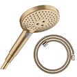 HANSGROHE - Pommeau de douche Raindance Select S EcoSmart 120 3 jets + flexible Designflex 125 cm bronze brossé - vignette