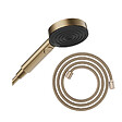HANSGROHE - Pommeau de douche Pulsify Select EcoSmart 105 3 jets relaxation + Flexible 200 cm Designflex Bronze brossé - vignette