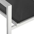 HAPPY GARDEN - Lot de 10 chaises en aluminium blanc - textilène gris - vignette
