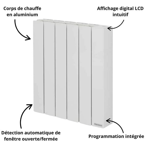 THERMOR - Pack 5 radiateurs électriques Baléares 2 1000 W x3 + 1500 W x1 + 2000 W x1 - THERMOR - large