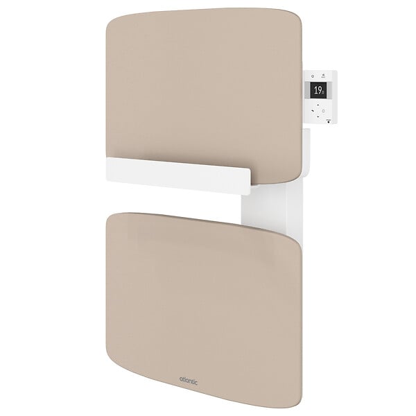 ATLANTIC - Radiateur sèche-serviettes connecté Amarilis mât à gauche 430W beige/blanc - ATLANTIC - 862586 - large