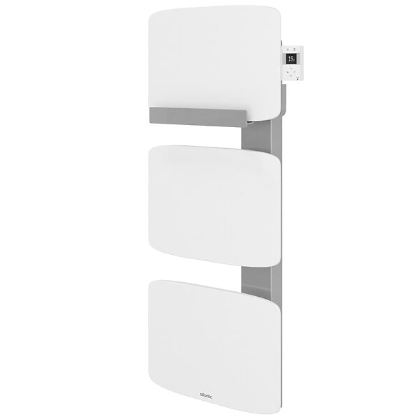 ATLANTIC - Radiateur sèche-serviettes connecté Amarilis mât à gauche 650W blanc/gris - ATLANTIC - 862578 - large