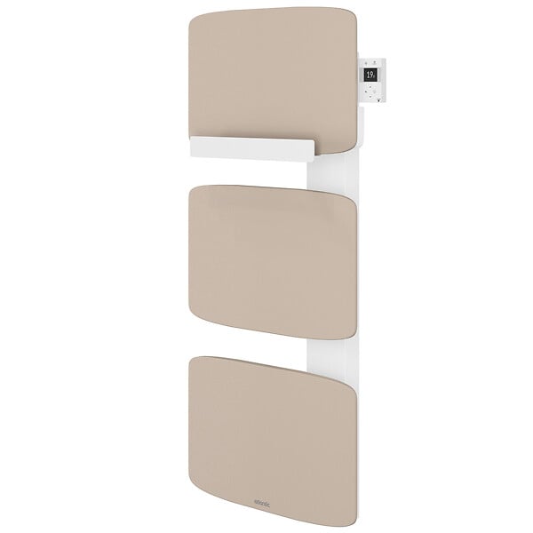 ATLANTIC - Radiateur sèche-serviettes connecté Amarilis mât à droite 650W beige/blanc - ATLANTIC - 862577 - large